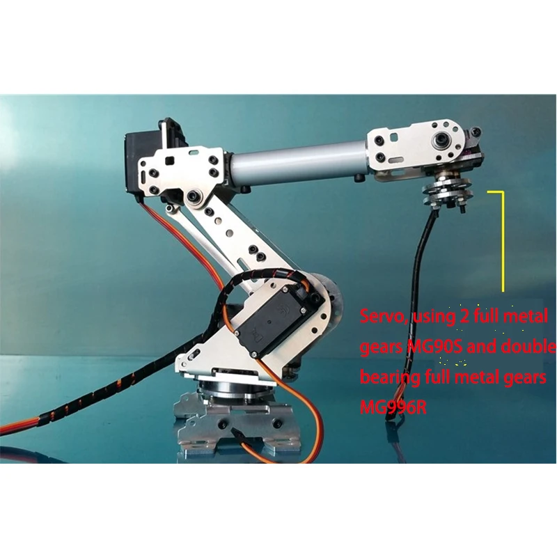 6-axis Robotic Arm Abb Industrial Robot Arm Model Multi-Dof Manipulator Claw Gripper with 6pcs MG996R for Arduino DIY Project