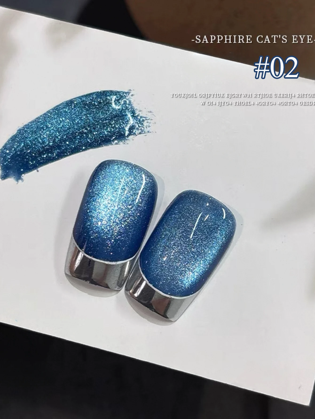 1pcs PSK Blue Galaxy ลูกปัดแก้ว Cat Eye Gel เล็บ 2025 ใหม่ฤดูใบไม้ร่วง/ฤดูหนาวแฟลชสีขาวโรแมนติกเล็บเล็บอุปกรณ์