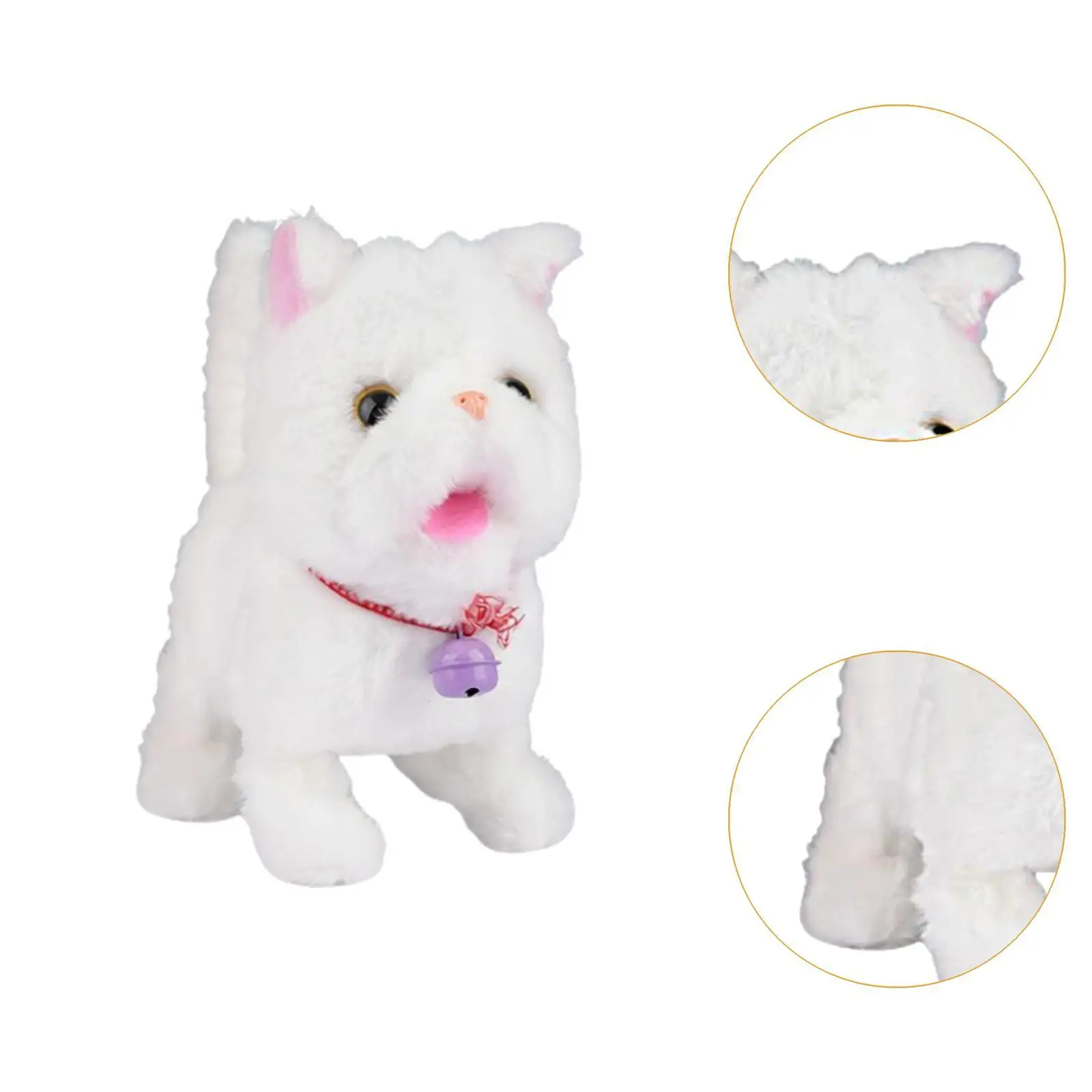 Plush Interactive Toy Figure with 12 Songs Multifunctional Lifelike Companion Animal with Voice Recording for Girls Boys Gift