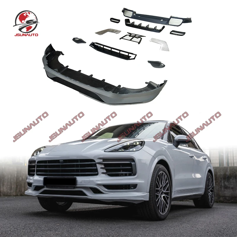 

For Porsche Cayenne 9Y0 Front Bumper Side Vents Wheel Eyebrow For 2018-2023 Cayenne Rear Diffuser Lip Modified Body Kits