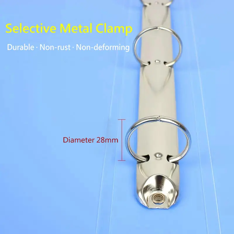 Multi-color A3 Binder 4-Rings A3 Folder For Document Storage HD Transparent Sleeves Ring Binder Folder With Rings