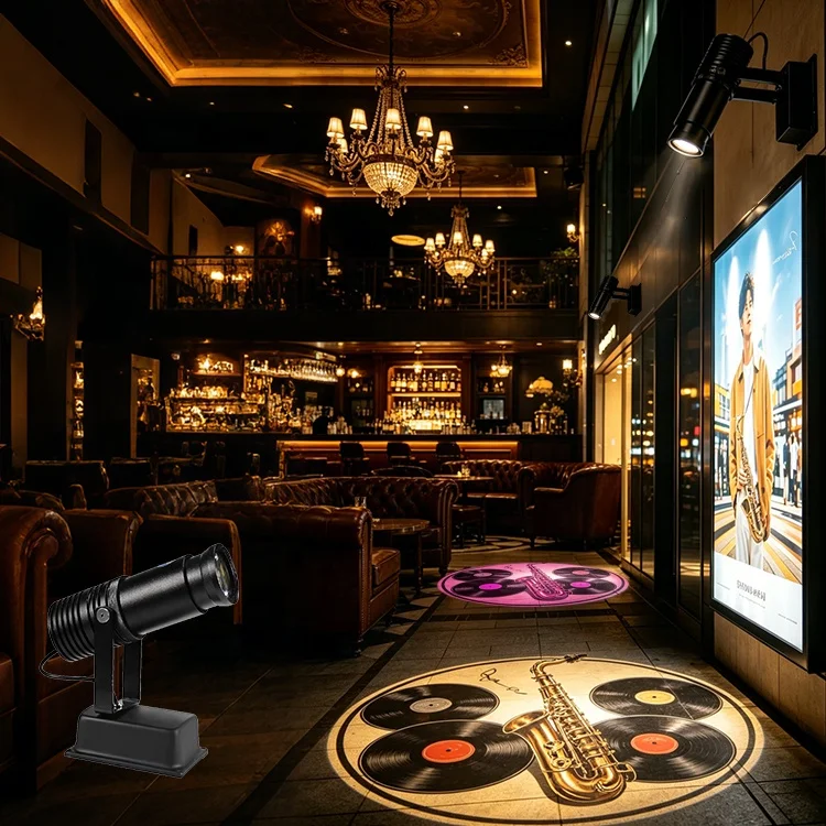 Advertising Projection Lamp 20W Adjustable Zoom Waterproof LED for Indoor Outdoor Logo Pattern Commercial Lighting