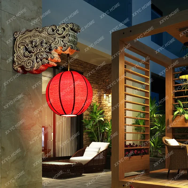 Chinese Style Doorway Wall Lamp Retro Restaurant Hotel Club Antique Corridor Aisle Balcony Outdoor Chinese Style Wall Lamp