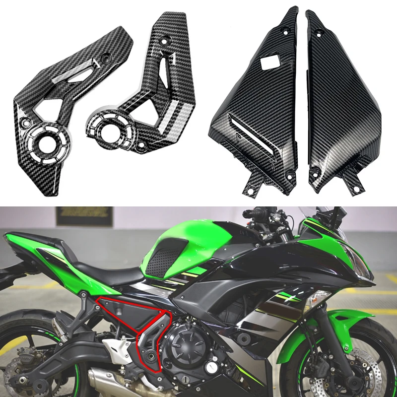 Fit For Kawasaki Ninja 650 2017-2023 Z-650 Motorcycle Frame Side Cover Panel Guard Fairing Protector Z650 Ninja650 Accessories