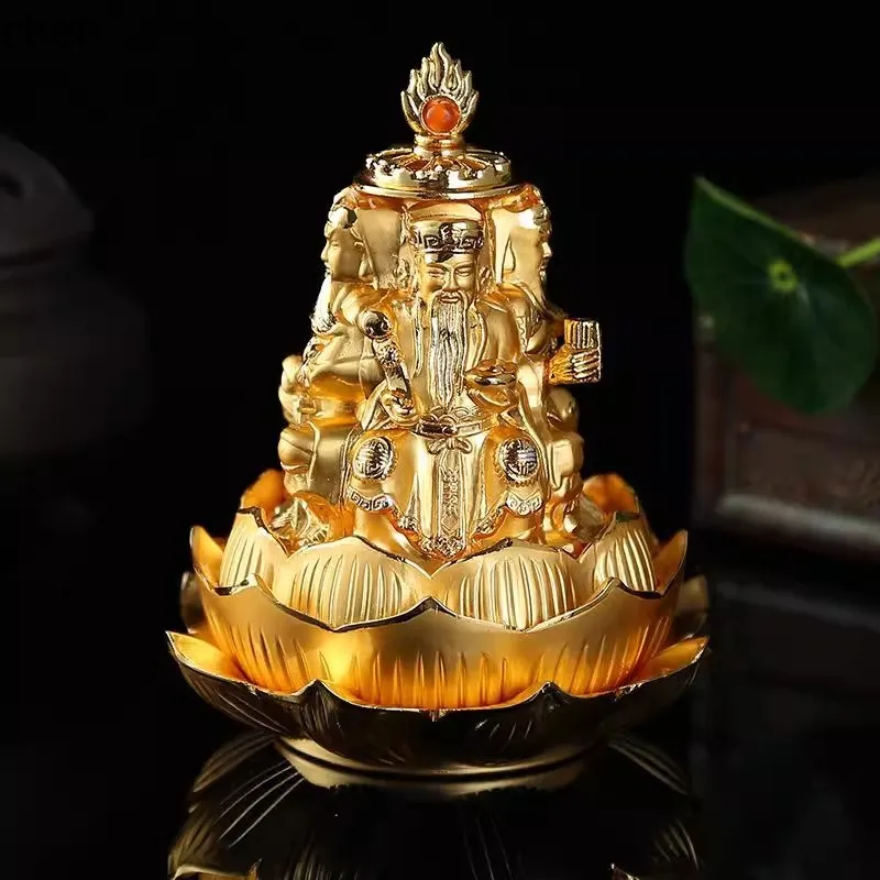 CZ Guanyin Buddha Figurine Car Interior Fragrance Ornament Creative Thousand-Handed Alloy Three-Sided Four-Sided God of Wealth