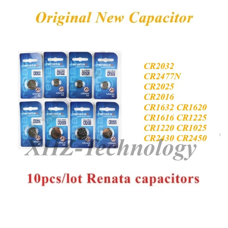 10pcs Per Set CR2032 CR2477N Capacitors CR2025 CR2016 3V CR1