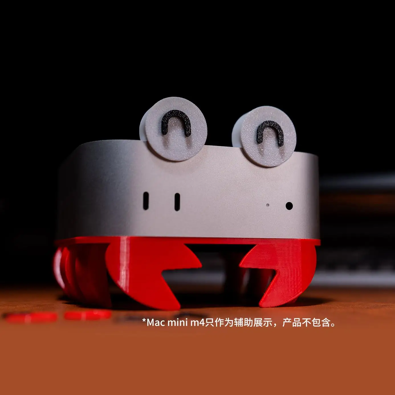 Apple Mac Mini M4 dudukan dasar lucu kepiting 3D ornamen lucu dicetak dengan banyak Aksesori