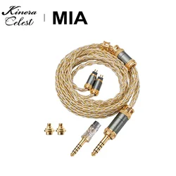 Kinera MIA 6N Single Crystal Copper Silver-Plated Upgrade Cable with Interchangeable 0.78mm 2-pin / MMCX Connectors