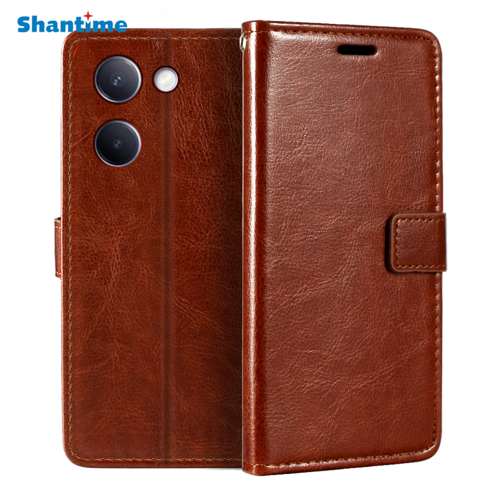 Case For Vivo Y100 5G V2313A China Wallet PU Magnetic Case Cover With Card Holder And Kickstand For Vivo Y200 Pro 5G