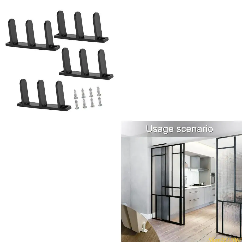 Heavy Type Cabinet Door Floor Guide Track With Mounting Screws For Side Wall 831F