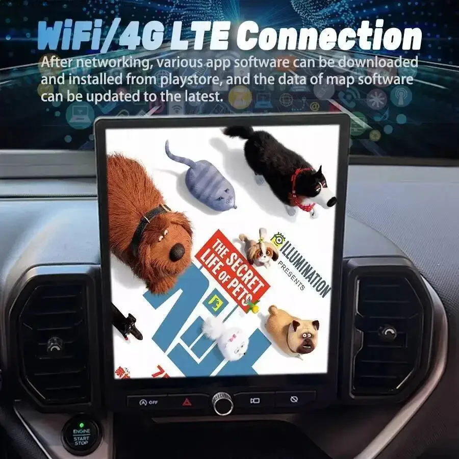 

Multimedia Bluetooth Wireless CarPlay 4G Player For Ford Bronco Sport 2021-2025 Android Navigation Stereo GPS Touch Screen DSP