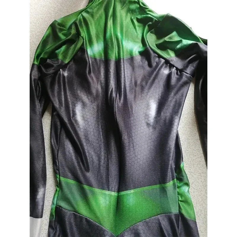 Kostiumy Cosplay Lampion Zielony dla Dorosłych i Dzieci, Męskie, Chłopięce, Zentai, Kombinezon, Strój Superbohatera na Halloween