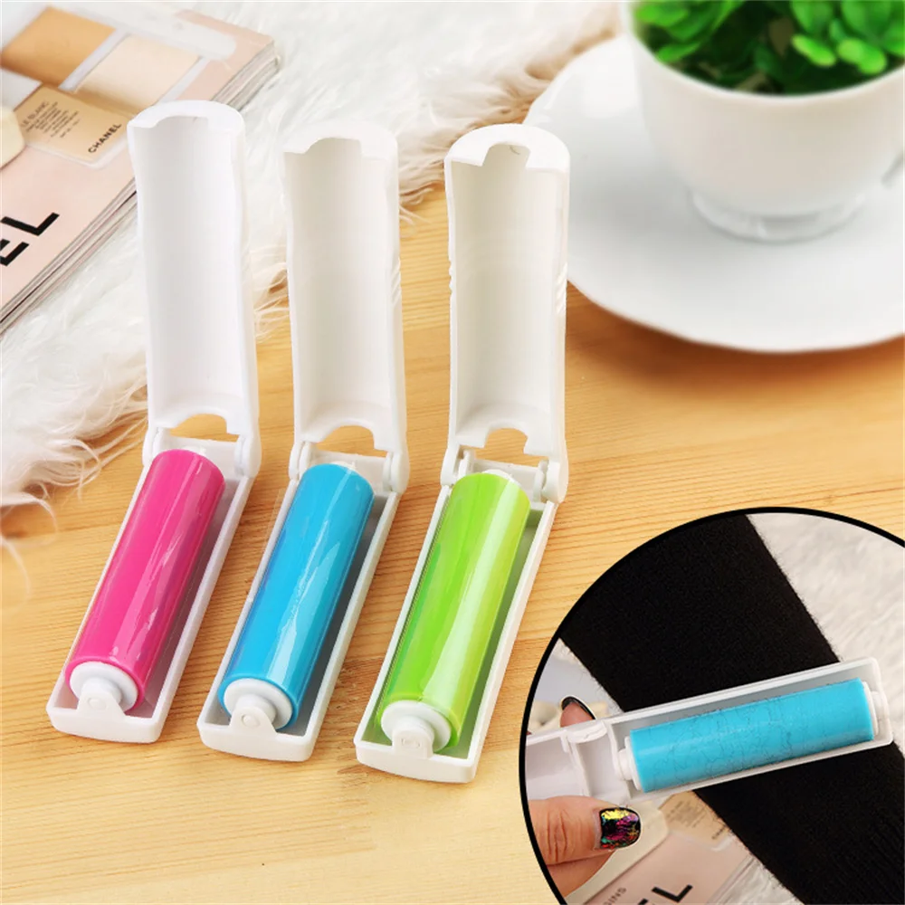 Dust Remover Clothes Fluff Dust Catcher Dust Drum Lint Roller Recycled Foldable Drum Brushes Hair Sticky Washable Portable