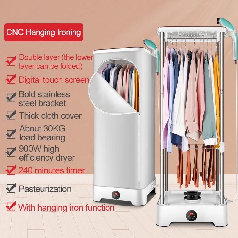 Indoor home multifunctional foldable uv steam iron automatic extendable portable electrical compact clothes dryer