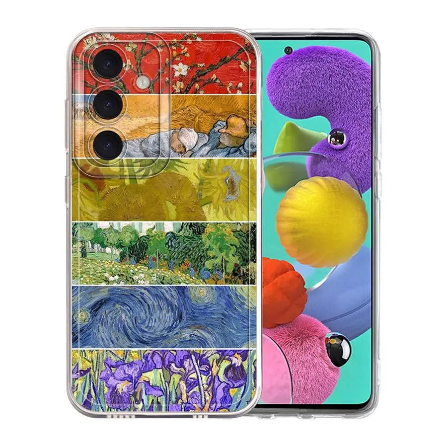 Van Gogh Sunflowers Case for Samsung Galaxy A71 A52 A51 A72 A31 A16 A17 A52s A32 A21s A12 A50 Soft Phone Cover