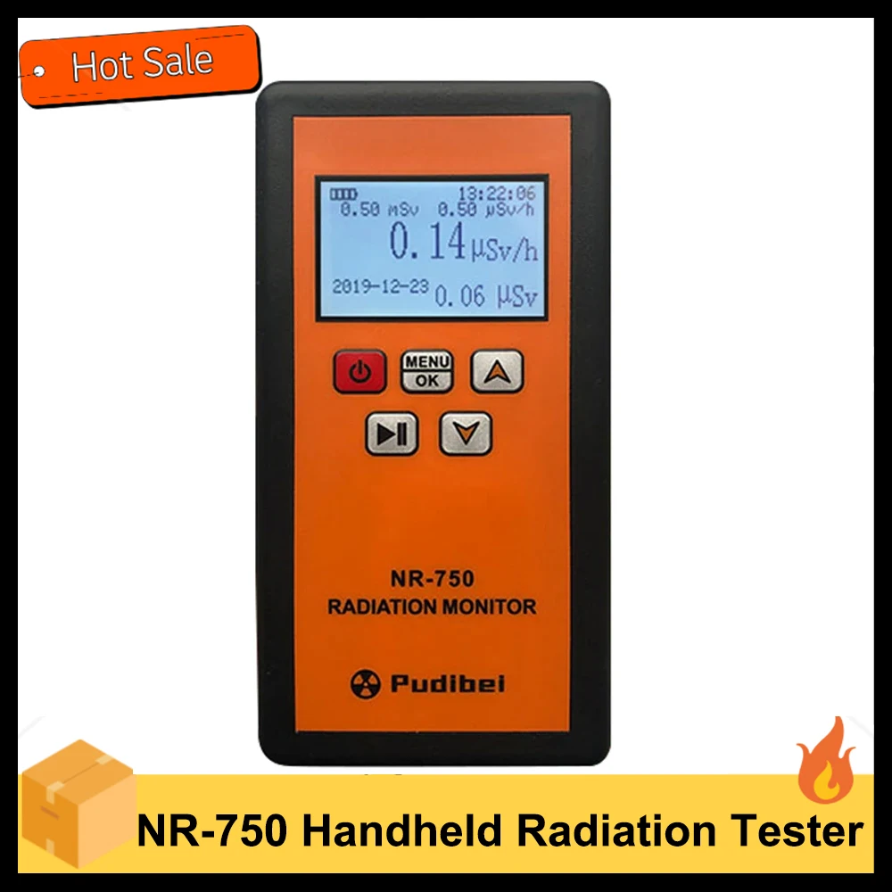 NR-750 Handheld Portable Nuclear Radiation Detector LCD Display Household Radioactive Tester Geiger Counter Detector