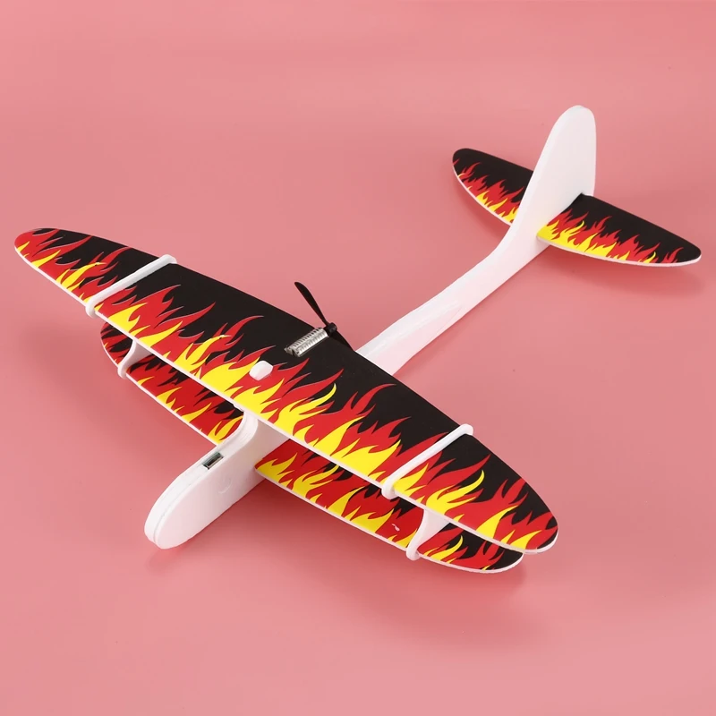 Electric Hand Throwing Foam Aircraft Electric Swing Usb Charging Aviation Model Glider Toy Outdoor Toy