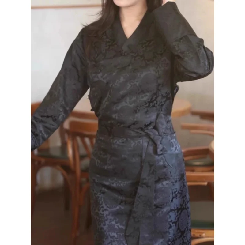 

Chinese Tibetan Ethnic Style Exquisite Printed Tibetan Dress