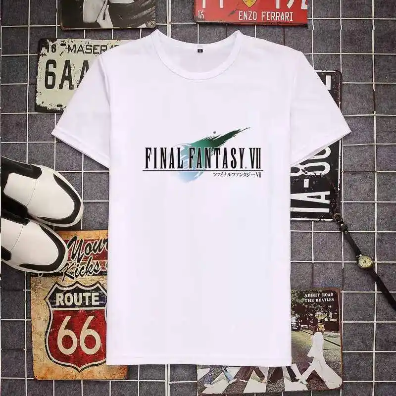 Men T-Shirts Sons of Avalanche Final Fantasy Classic Tee Shirt Short Sleeve FF7 Video Game Strife Shinra Soldier Women T Shirts