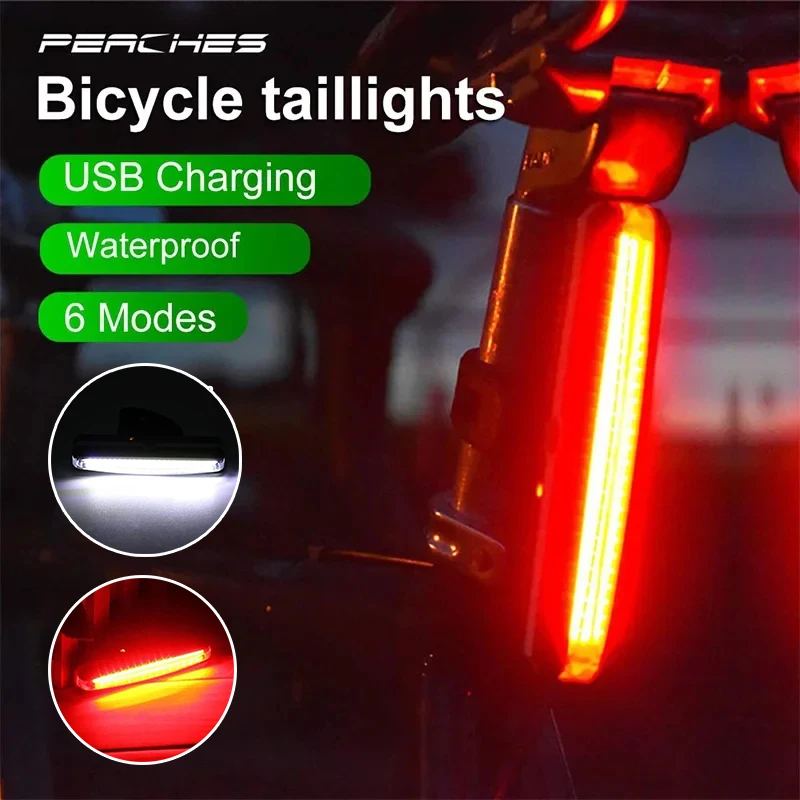 

Bicycle Rear Light USB Rechargeable Taillight MTB Road Bike Waterproof Cycling Safty Warning Lamp Lantern Bicycle Accessories