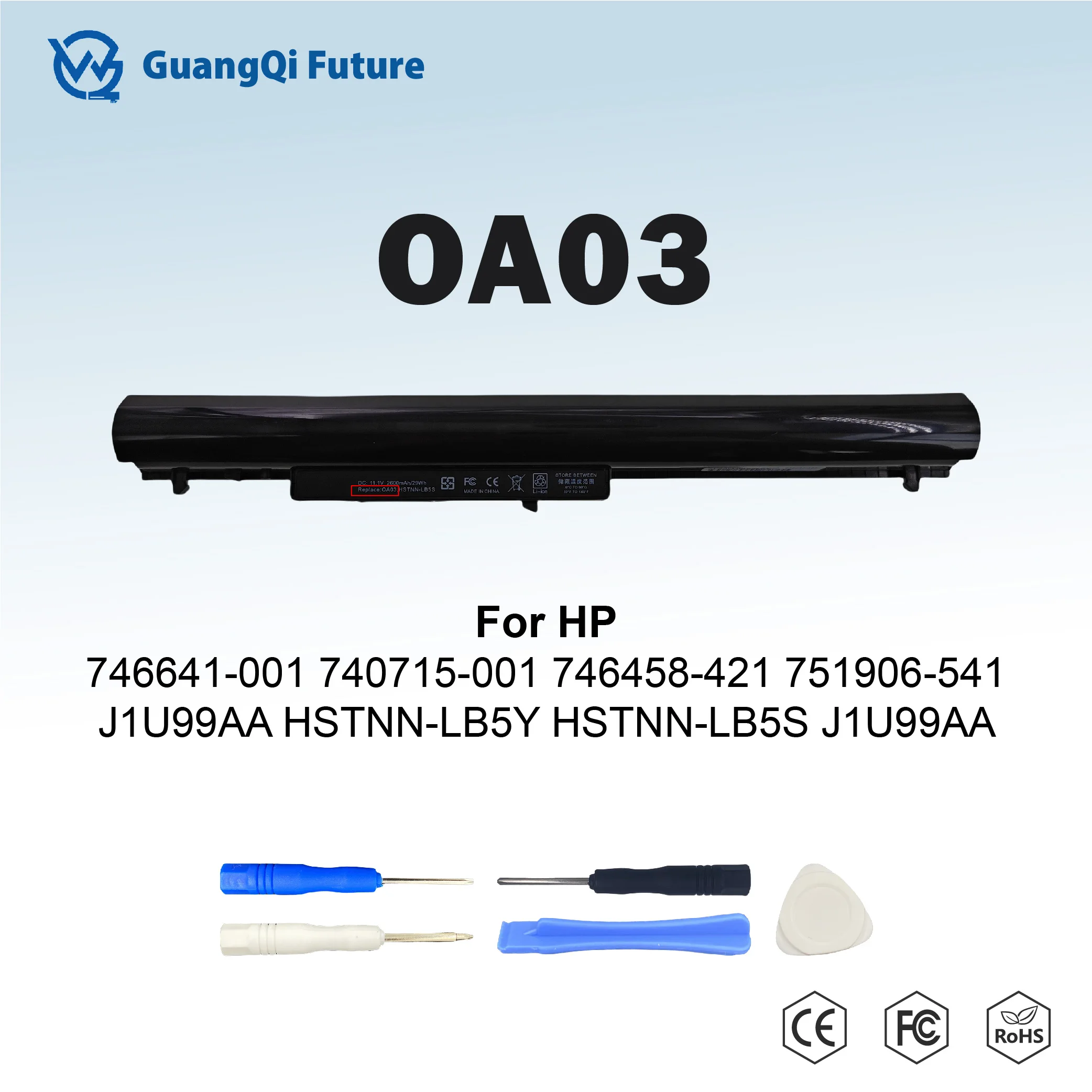0A03 OA03 29Wh 2600 mAh batería del ordenador portátil para HP repuesto 751906-541 746641-001 740715-001 746458-421 HSTNN-LB5S 2600mAh J1U99AA