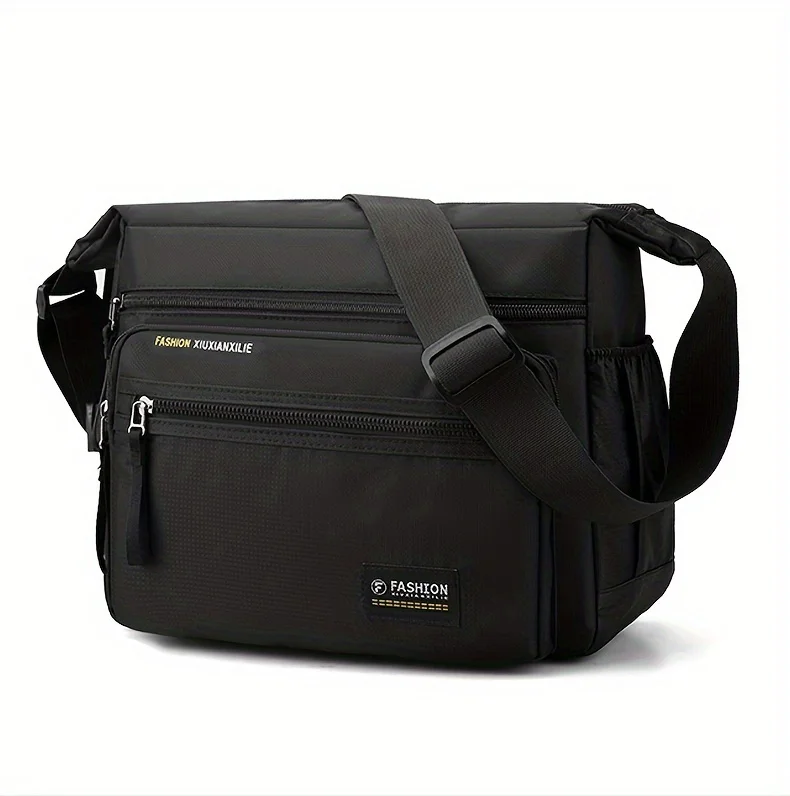 Men Multifunctional Crossbody Bag Nylon Waterproof Shoulder Bag Large Capacity Casual Male Messenger Bag Design Travel Daily
