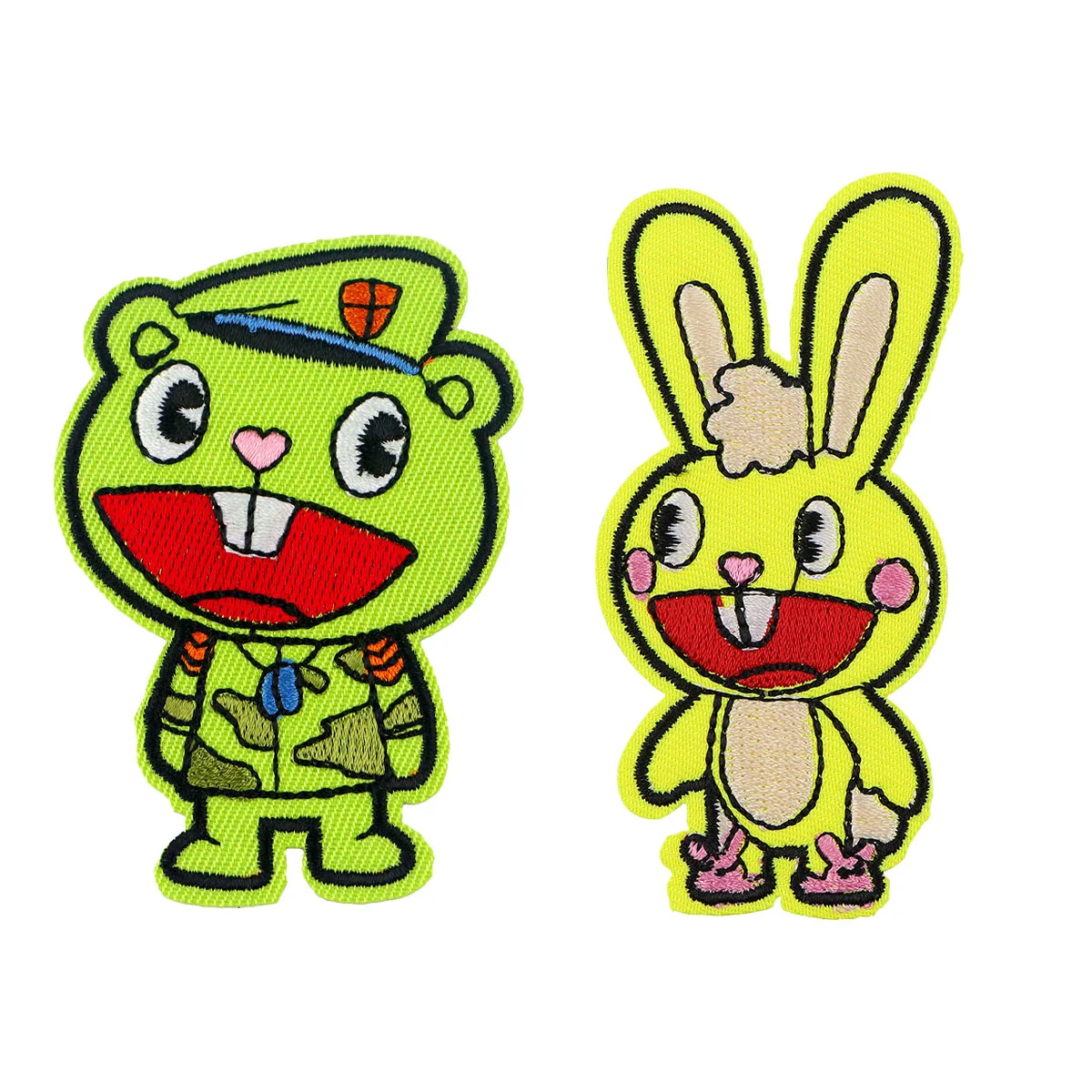 Happy Animals Patch Iron On Patches For Clothing Stickers Embroidered Patches On Jackets DIY Clothes Stripes For Childrens