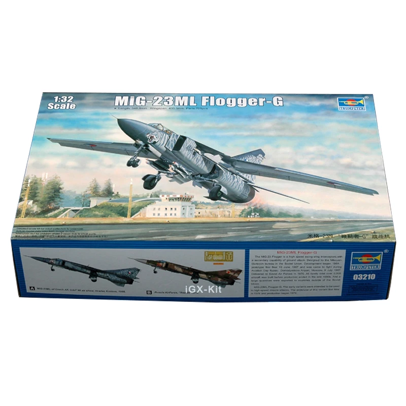 

Trumpeter 03210 1:32 Scale Soviet Mig23 MiG-23ML Flogger G Fighter Gift Toy Hobby Military Assembly Plastic Model Building Kit