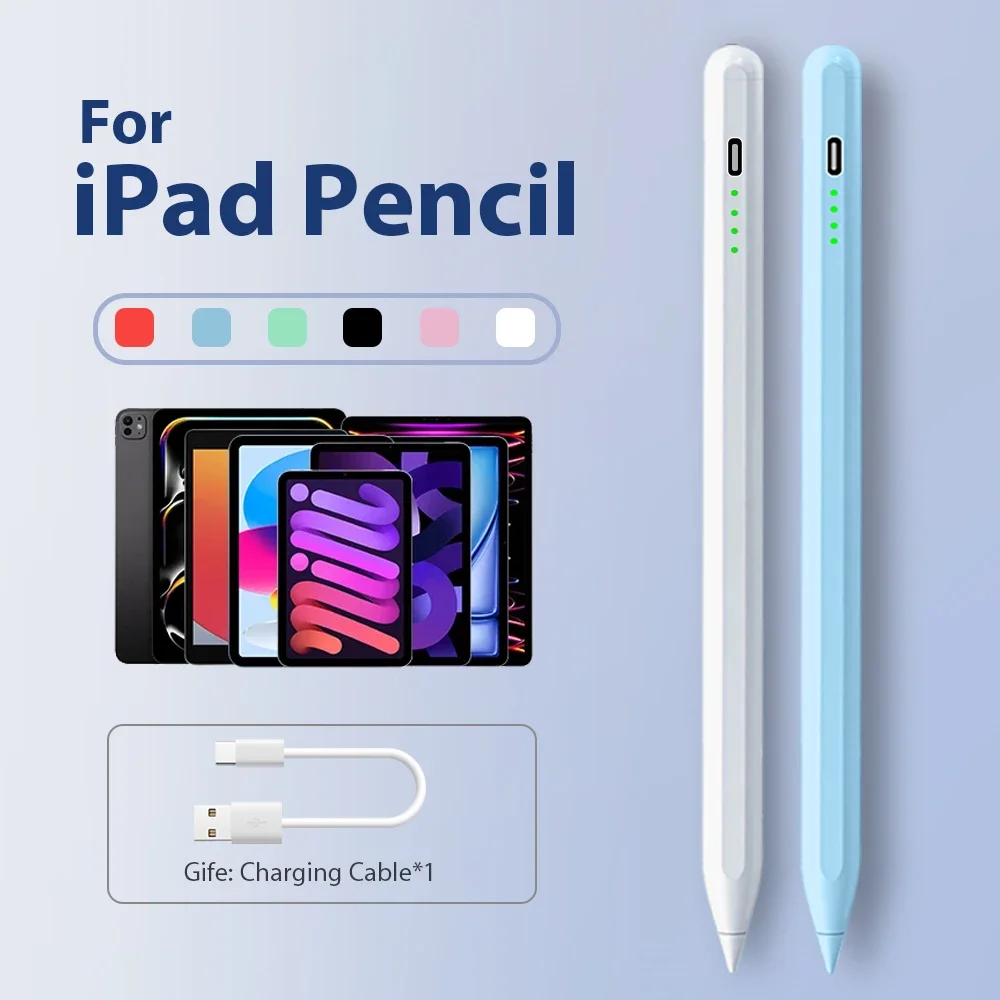 For Apple Pencil Stylus For iPad A16 11th 2025 Air 13 5 4 M3 M2 Pro 11 12.9 M4 Pens 10 9 10th 9th Generation Mini 7 6 Touch Pen