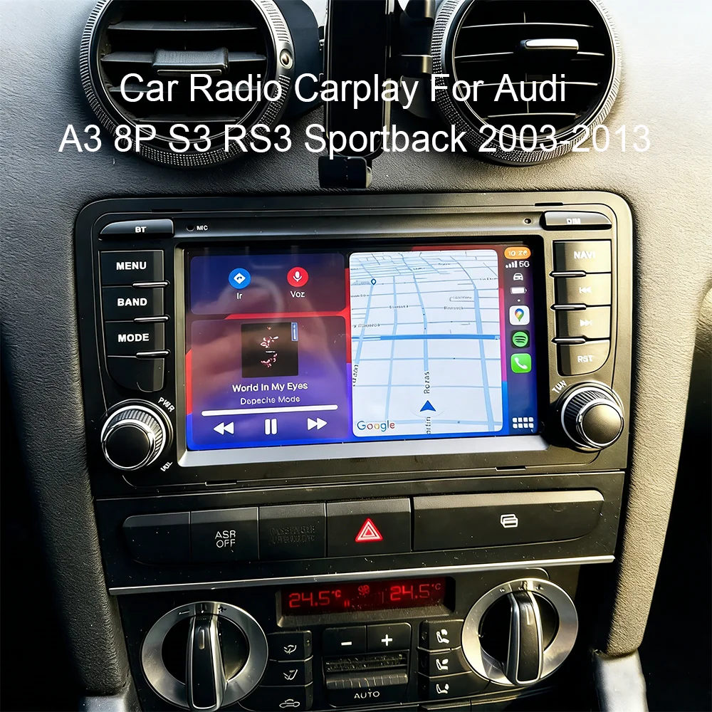 

Автомагнитола для Audi A3 8P S3 RS3 Sportback 2003-2013 с DSP, CarPlay, Android 12.0, IPS-экраном, GPS, Wi-Fi, Bluetooth 5.0, RDS