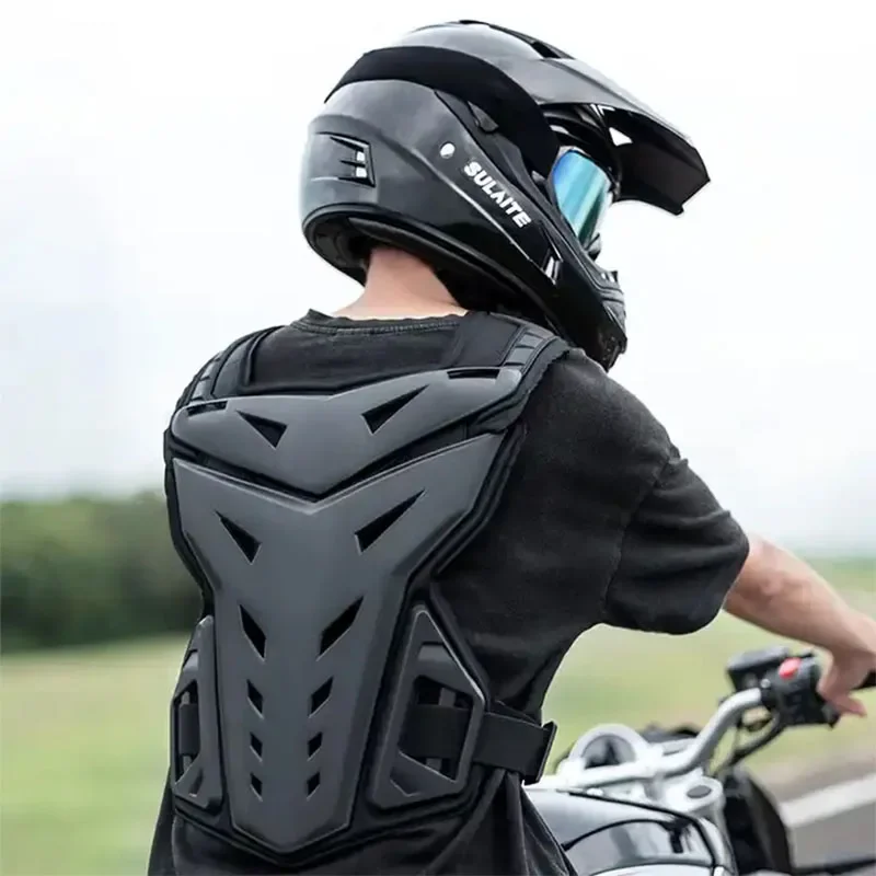 SULAITE Motocross Body Armor Motorcycle Jacket Motocross Moto Vest Back Chest Protector Off-Road Dirt Bike Protective Gear