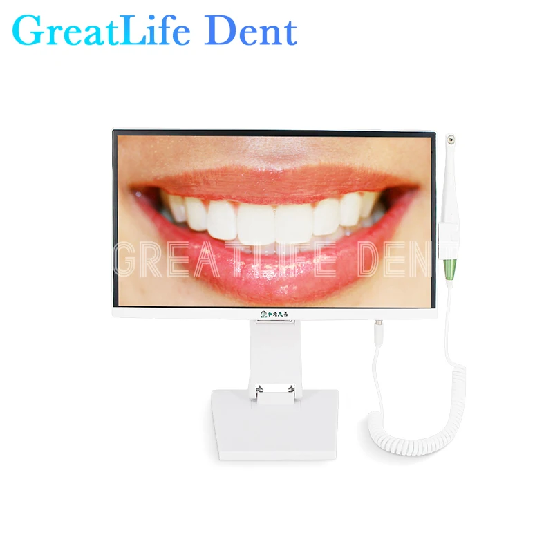 GreatLife-Dent Tela Grande Câmera Intraoral Dental, 22 ", Hd1200, 10 LED, Luz Fria, Wifi