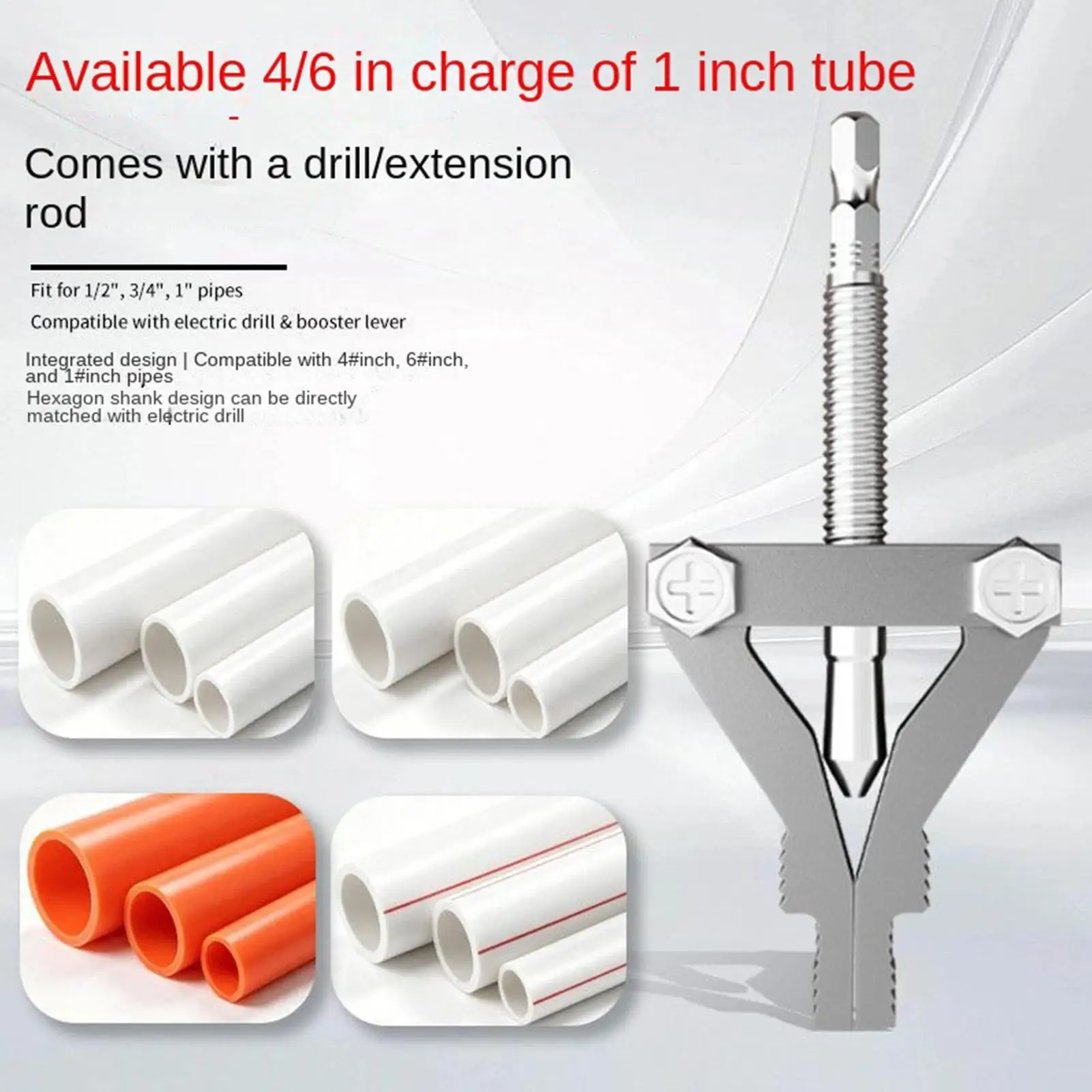 Broken Pipe Extractor Tool | Steel Anti-Slip Manual Repair Tool | Faucet Angle Valve Wire Extractor | for Kitchen Bathroom Sink