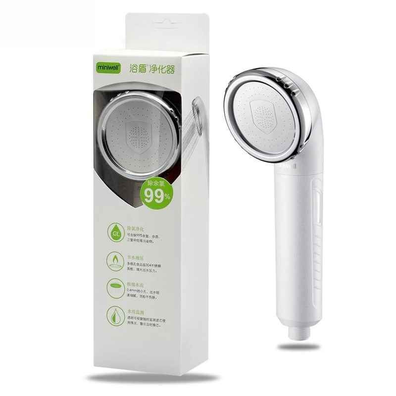 Outdoor Tools Shower Head Pressurized Water-saving Filter Hand-held Dechlorination Purification Nozzle Water Purification
