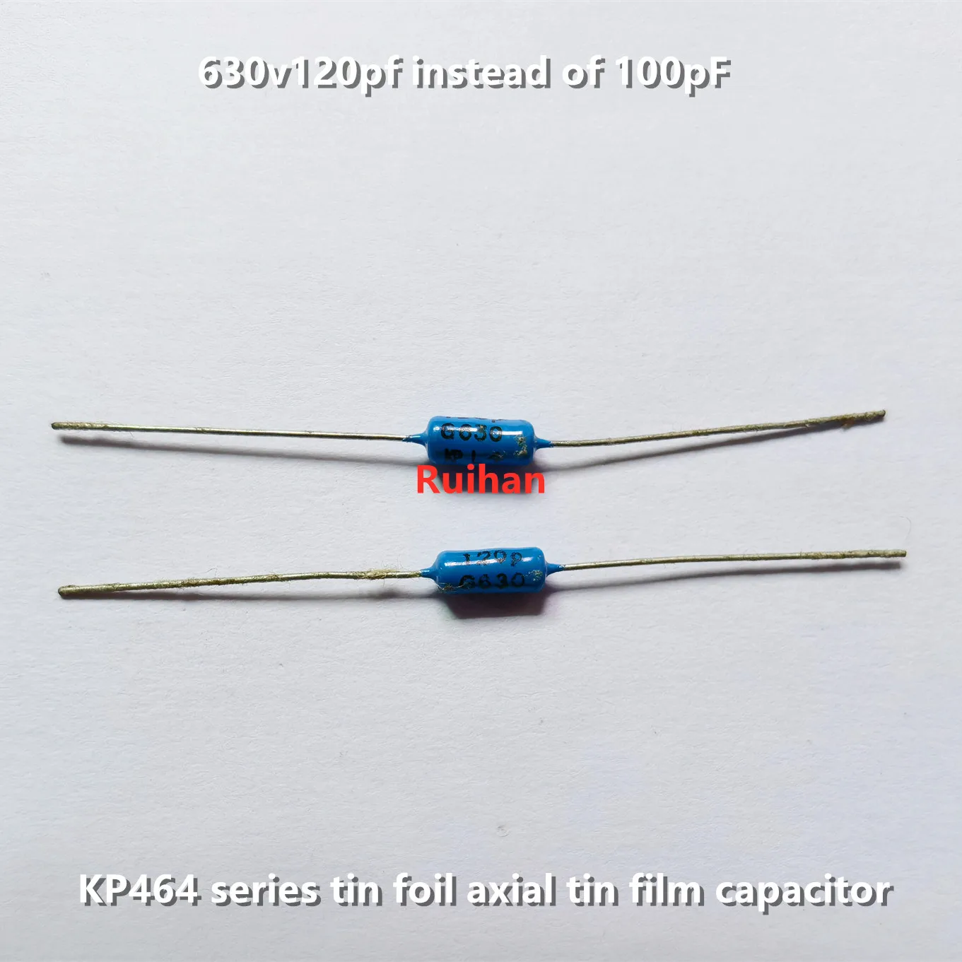 Original new 100% 630v120pf instead of 100pF KP464 series tin foil axial tin film capacitor (Inductor)