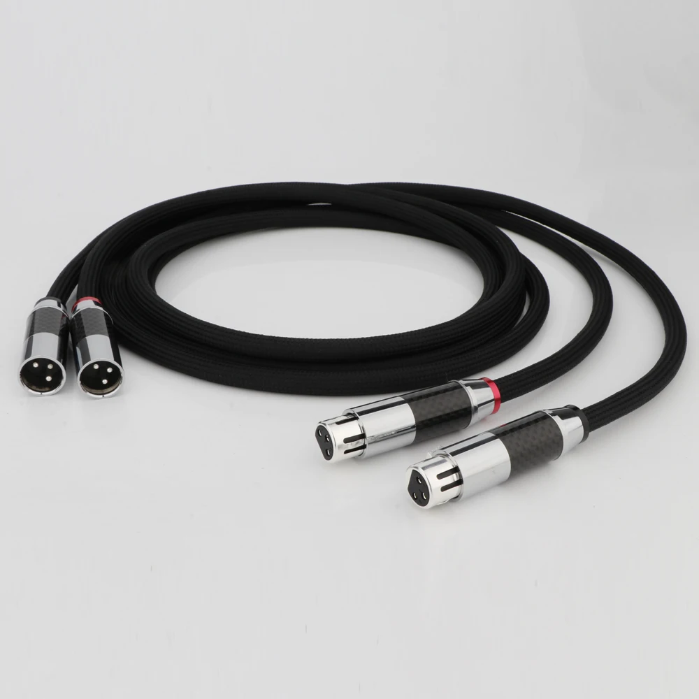 Pair Hifi FA-220 PVC 4cores XLR Cable OCC Carbon Fiber Female to Male interconnect cable RCA jack XLR Audio Cables Wire