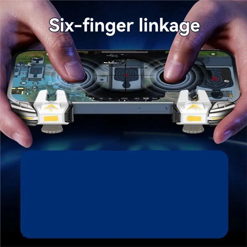 ELECT-For Mobile For PUBG Aim Shooting Game Trigger 6-Fingers L1 R1 Universal Gamepad Joystick For Mobile Phones