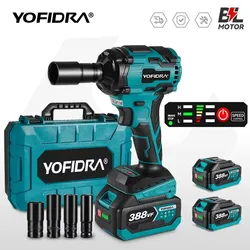 YOFIDRA Brushless Electric Impact Wrench 3 Funtion 1/2 inch Cordless Screwdriver Electric Drill Fit For Makita 18V Battery Pin