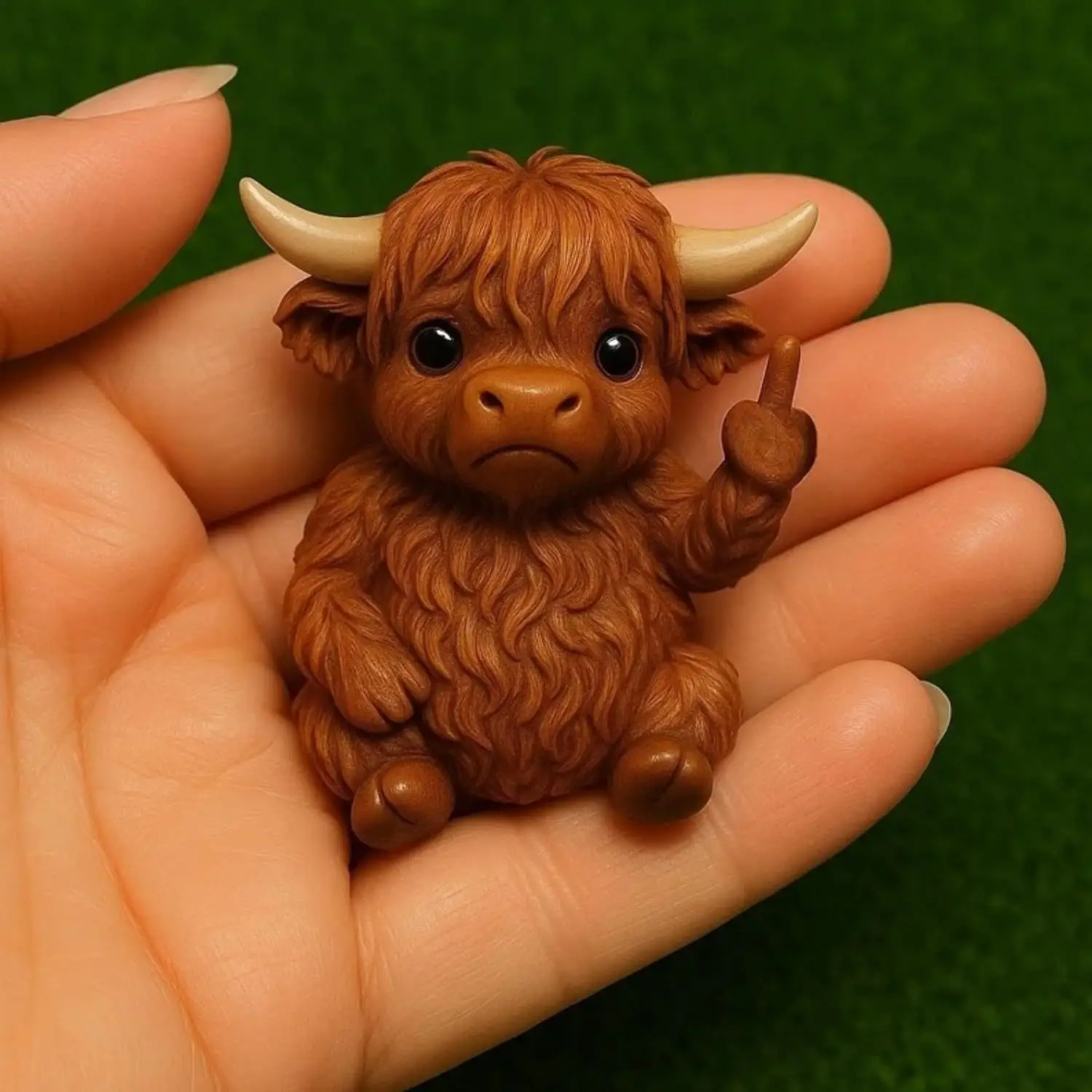 Funny Mini Middle Finger Animal Figurine Resin Statue Home Garden Desktop Craft Ornament Creative Holiday Decor Gift