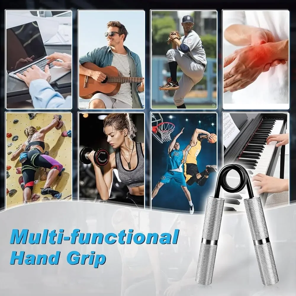 50LB-300LB مقوي قبضة اليد المعدنية، تمرين الساعد عالي التحمل غير قابل للانزلاق، قابض اليد لممارسة إعادة تأهيل اليد