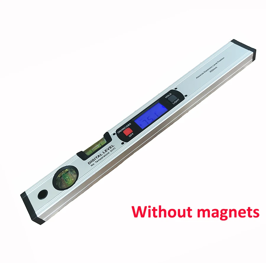 Digitaler Winkelmesser, Neigungsmesser, elektronische Wasserwaage, 360 Grad, mit/ohne Magneten, Wasserwaage, Neigungstest, Lineal 400 mm