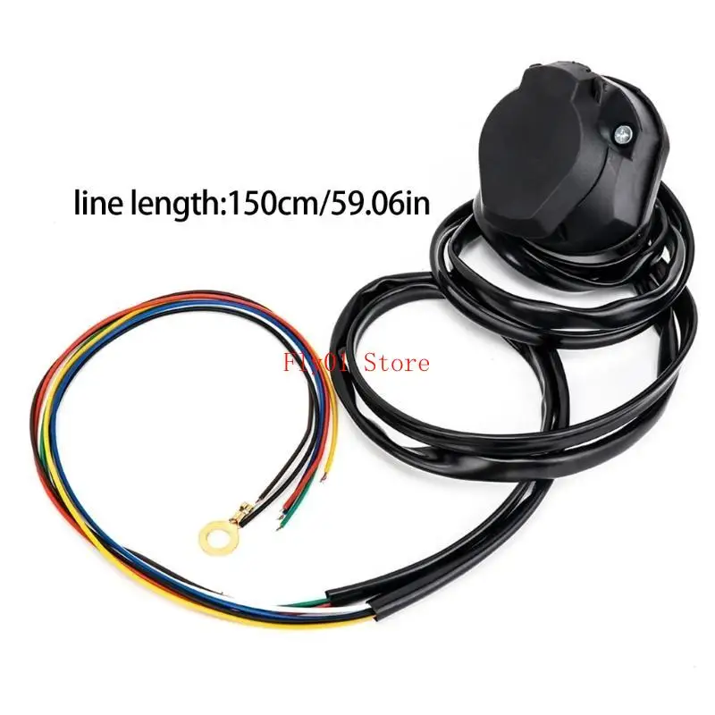 อะแดปเตอร์สายเคเบิลซ็อกเก็ตเทรลเลอร์ 7 พินการออกแบบสปริงที่ยืดหยุ่นเพื่อการเชื่อมต่อที่ราบรื่น