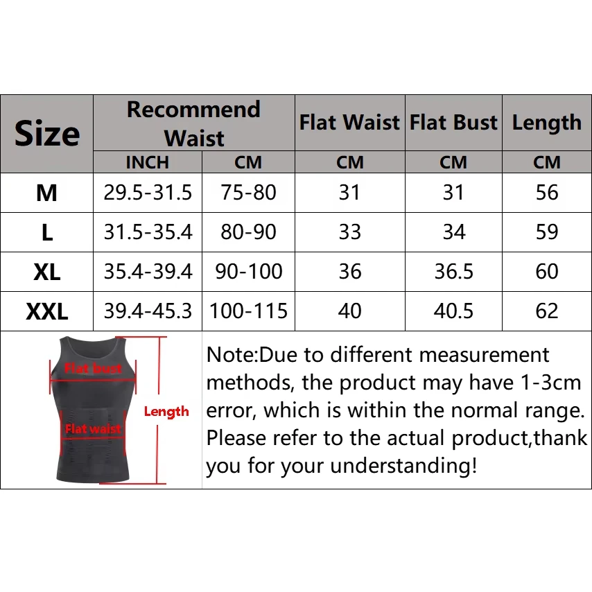 Men's Slimming Compression Vest Seamless Waist Trainer Tank Top for Belly Control Body Shaper Undershirt for Weight Loss