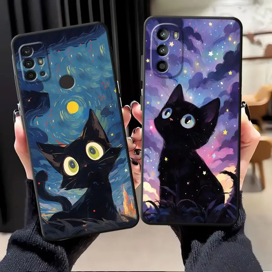Мягкий чехол для телефона Van Gogh Art Cute Kitty для Moto Edge 20, 30 X30 Pro S30 Pro