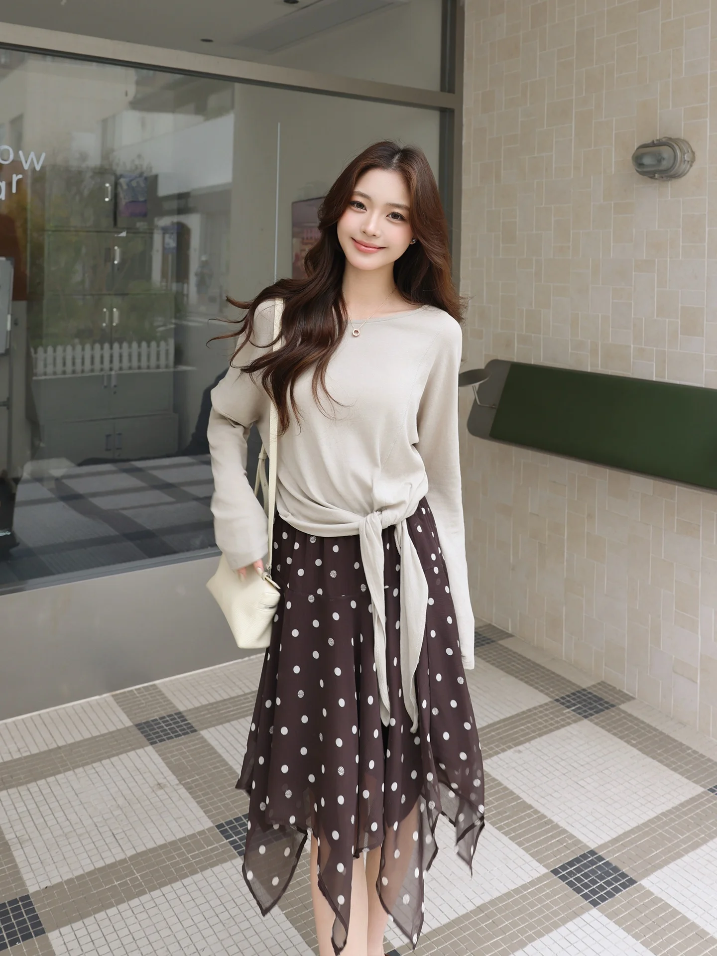 

Loose Fit Long Velvet Cotton Faion Top And Skirt Set by Old Yang ME Miao Ling a Two Piece Set for Spring Casual Wear