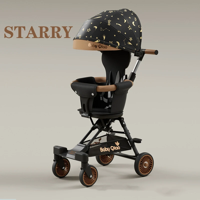 Baby Stroller Lightweight Foldable Can Sit and Lie Down Baby Strolle Portable Baby Stroller Lightweight Compact Shock Absorbing