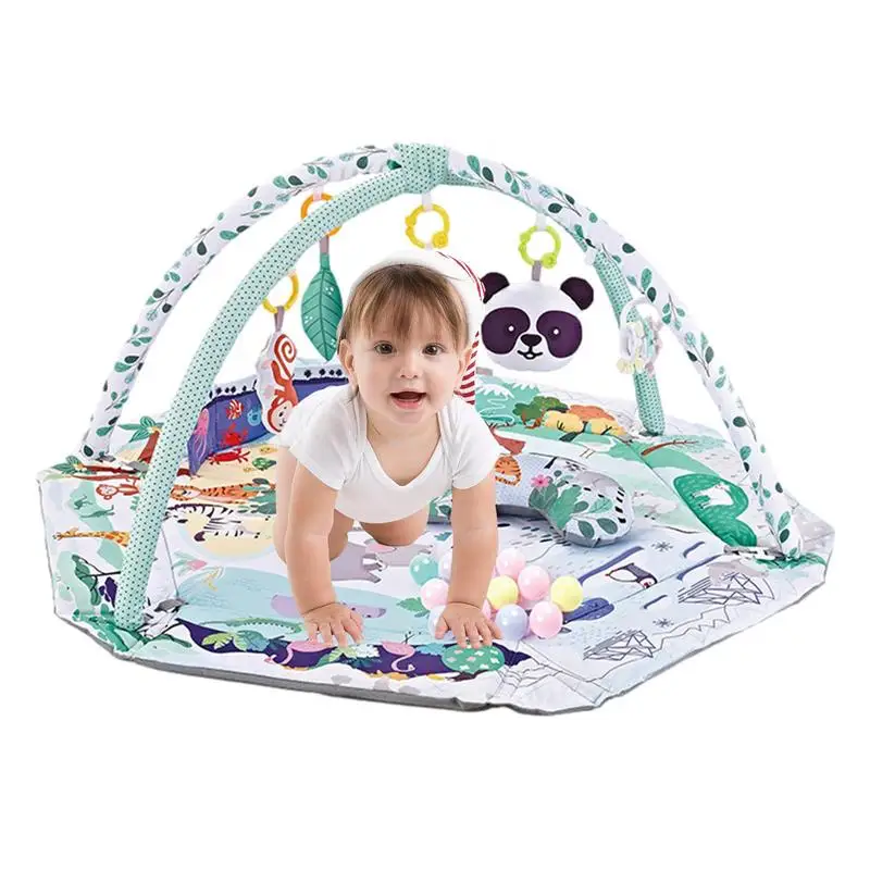 Atividade Gym Ball Pit Play Mat com brinquedos sensoriais, criança amigável