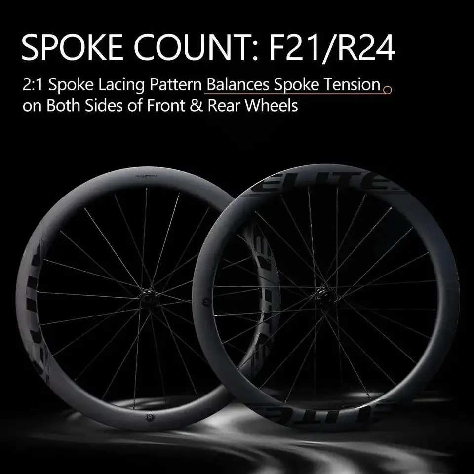 ELITEWHEELS SLR-DISC 2.0 カーボンホイール 700c 50T ロードバイク用