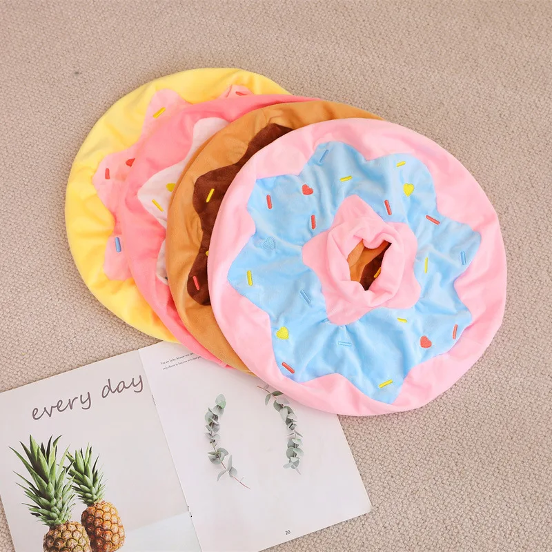 38/58cm Empty Skin Donut Plush Pillow Like Real Fantastic Ring Shaped Food Plush Soft Creative Seat Cushion Head Pillow