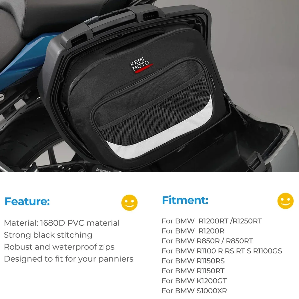 Motorcycle Luggage Bag Saddlebag Inner Bags For BMW R1250RT R1200RT R1200R S1000XR R850RT R1100 RT S R1200 R1150RT K1200 K1300